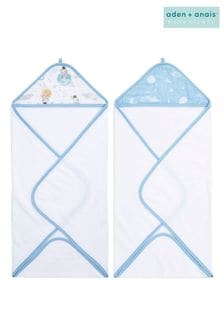 Aden + Anais Essentials White Hooded Towels 2-Pack