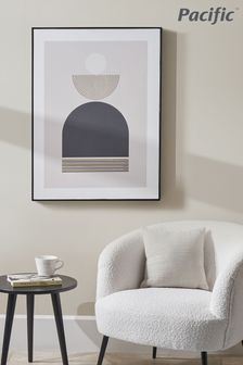 Pacific Art Deco Print With Gold Detail And Black Frame