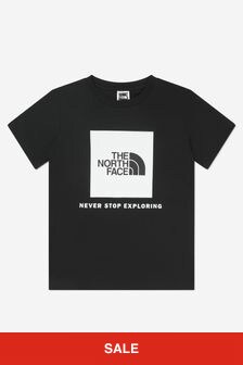 The North Face Kids Box Logo T-Shirt in Black