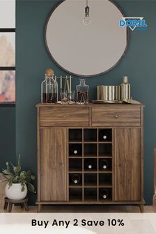 Queer Eye Walnut Brown Farnsworth Walnut Brown Drinks Cabinet (C76077) | £220