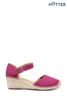 Hotter Pink Pacific Ankle Strap Wedge Sandals