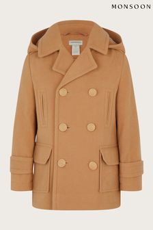 Monsoon Animal Double Breasted Peacoat With Hood (C77115) | £52 - £63