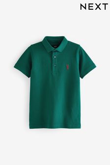 Dark Green Short Sleeve Polo Shirt (3-16yrs) (C77340) | £7 - £12