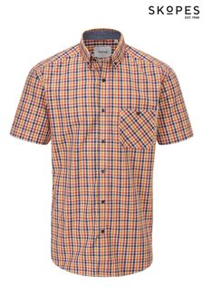 Skopes Orange Check Casual Shirt
