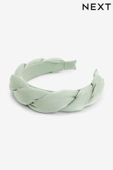 Mint Green Satin Padded Twist Headband (C78779) | £9