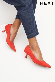 Orange Forever Comfort® with MotionFlex Point Toe Kitten Heels (C81388) | £50