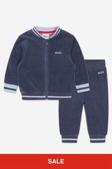 Boss Kidswear Baby Boys Organic Cotton Tracksuit in Grey