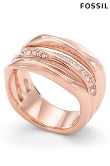 Fossil Jewellery Ladies Pink Size M.5 Ring