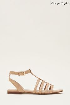 Phase Eight Brown Gladiator Flat Sandals