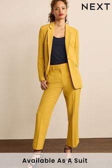 Yellow Textured Taper Trousers (C85108) | £35