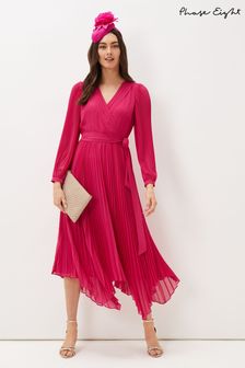 Phase Eight Pink Petra Pleated Wrap Dress (C86869) | £135