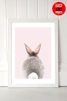 East End Prints White Baby Bunny Tail Print by Sisi and Seb