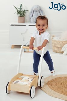 JoJo Maman Bébé Baby Walker with Pastel Wooden Blocks (C87627) | £55