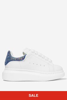Alexander McQueen Girls All Over Disco Glitter Trainers in Natural