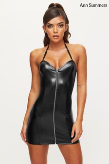 Ann Summers Skyler Wet Look Black Dress (C89440) | £30