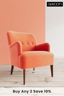 Swoon London Chair Easy Velvet - Burnt Orange (C89593) | £500