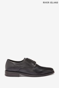 River Island Black Sole Derby Shoes
