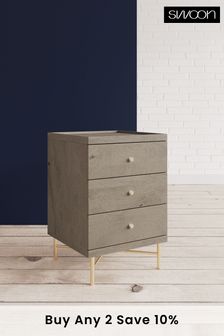 Swoon Grey Halle Bedside Table