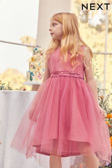 Rose Pink Tulle Party Dress (3-16yrs) (C90974) | £25 - £31