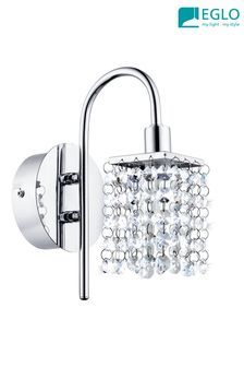 Eglo Silver Crystal Olmonte 1 Light Bathroom Wall Lamp