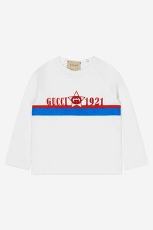 GUCCI Kids Baby Long Sleeve Logo T-Shirt