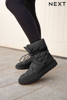 Black Forever Comfort® Quilted Boots (C92989) | £55