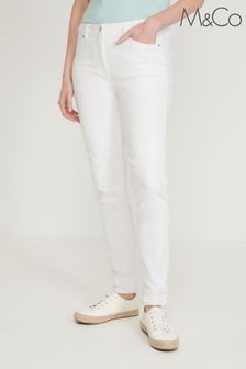 M&Co White Supersoft Slim Leg Jeans