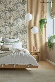 Graham & Brown White Borneo Powder Wallpaper