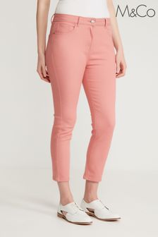 M&Co Pink Supersoft Cropped Jeans