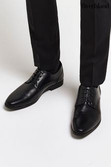 River Island Formal Point Black Derby Shoes (C96373) | £30