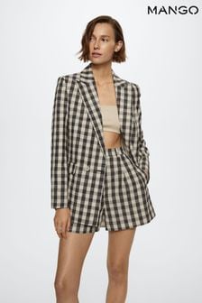 Mango Cream Check Suit: Blazer (C97542) | £80