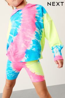 Pink/Blue/Yellow Tie Dye 1 Pack Cycle Shorts (3-16yrs) (C98517) | £5 - £7
