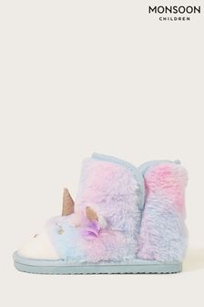 Monsoon Pink Unicorn Slipper Boots (C98661) | £19
