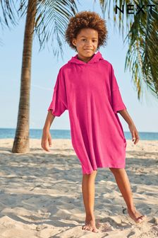 Pink Oversized Hooded Towelling Cover-Up (C98837) | £20 - £26