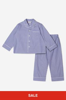 Bonpoint Boys Long Sleeve Pyjama Set in Blue