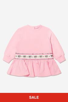 Chiara Ferragni Baby Girls Logo Sweater Dress in Pink