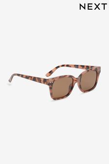 Tortoiseshell Brown Preppy Style Polarised Sunglasses (D01494) | £11