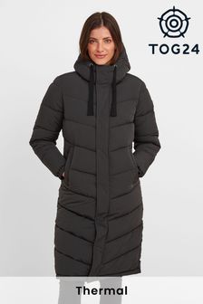 Tog 24 Raleigh Womens Thermal Padded Long Black Jacket (D01580) | £99