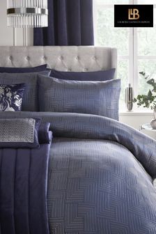 Laurence Llewelyn-Bowen Navy Blue Palladio Duvet Cover And Pillowcase Set