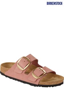 Birkenstock Pink Nubuck Arizona Big Buckle Sandals (D03888) | £115