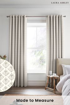 Dark Dove Grey Lady Fern Made To Measure Curtains