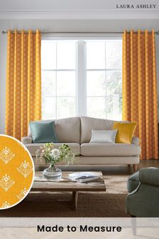 Dijon Yellow Lady Fern Made To Measure Curtains