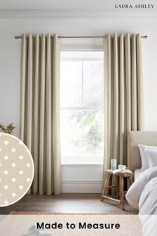 Almond Natural Louise Star Made To Measure Curtains