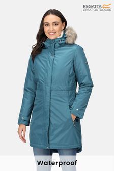 Regatta Blue Lyanna Longline Waterproof Insulated Jacket (D04529) | £98