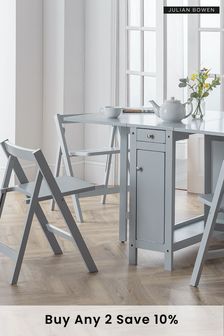 Julian Bowen Grey Savoy Compact 4 Seater Dining Set