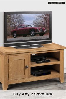 Julian Bowen Brown Astoria Solid Oak TV Stand