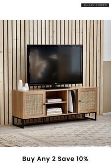 Julian Bowen Brown Padstow Rattan TV Stand