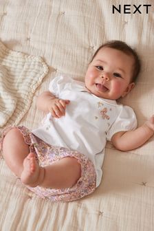 Pale Pink 2 Piece Baby T-Shirt And Shorts Set (D06599) | £13 - £15