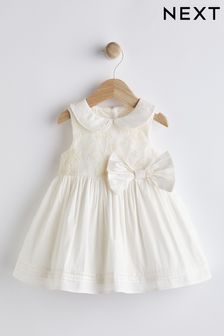 Ivory White Prom Baby Dress (0mths-2yrs) (D08442) | £36 - £38
