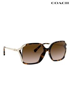 Coach Crysl Brown L1116 Round Sunglasses (D08499) | £132
